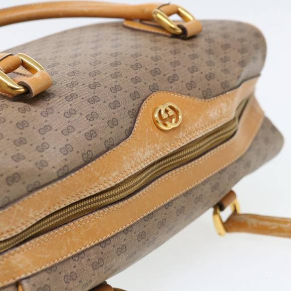 GUCCI Micro GG Supreme Hand Bag PVC Leather Beige 002 58 4422 Auth yk10311 - Picture 6 of 16